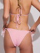 SKINNY DIP TILLY TIE BOTTOM - PINK TERRY STRIPE SKINNY DIP - Boathouse USA