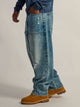 TAINTED BAGGY BARREL CARPENTER JEAN - DISTRESSED BLUE TAINTED - Boathouse USA
