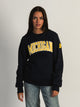 NCAA MICHIGAN SLEEVE EMBROIDERED CREW VARSITY - Boathouse USA