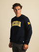 NCAA MICHIGAN SLEEVE EMBROIDERED CREW VARSITY - Boathouse USA