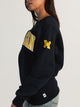 NCAA MICHIGAN SLEEVE EMBROIDERED CREW VARSITY - Boathouse USA