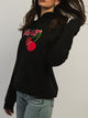 VERBAGE BRAT PULLOVER HOODIE - BLACK VERBAGE - Boathouse USA