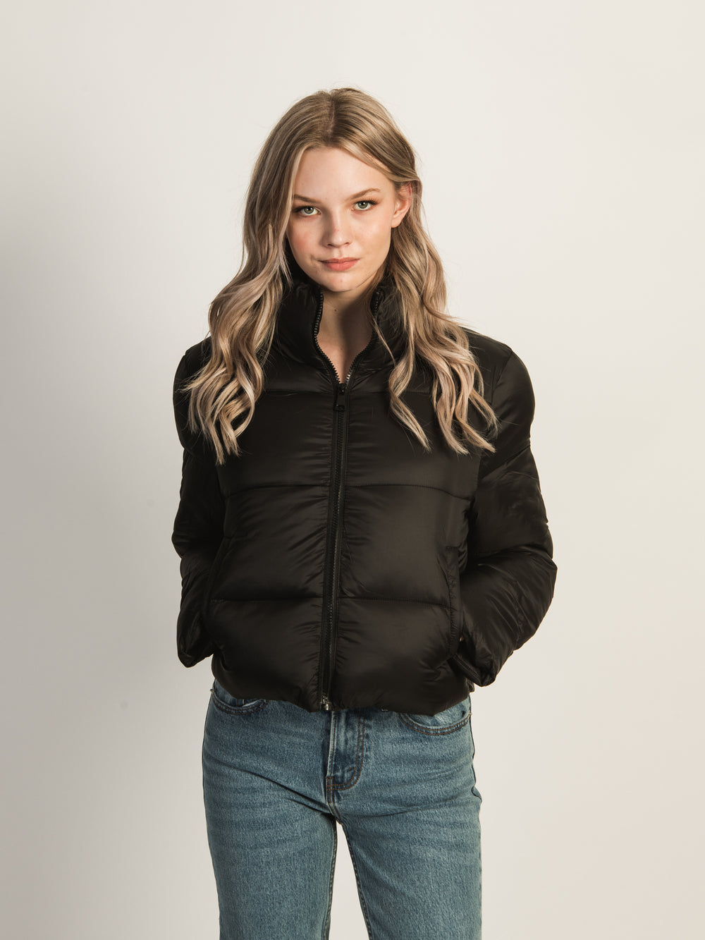 AZALEA WANG LOTTIE PUFF JACKET - BLACK