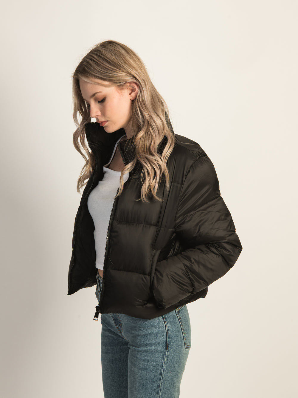 AZALEA WANG LOTTIE PUFF JACKET - BLACK