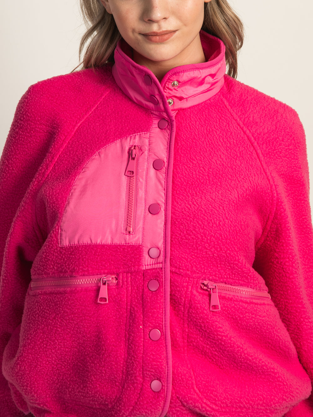 AZALEA WANG SAVVY POLAR FLEECE JACKET