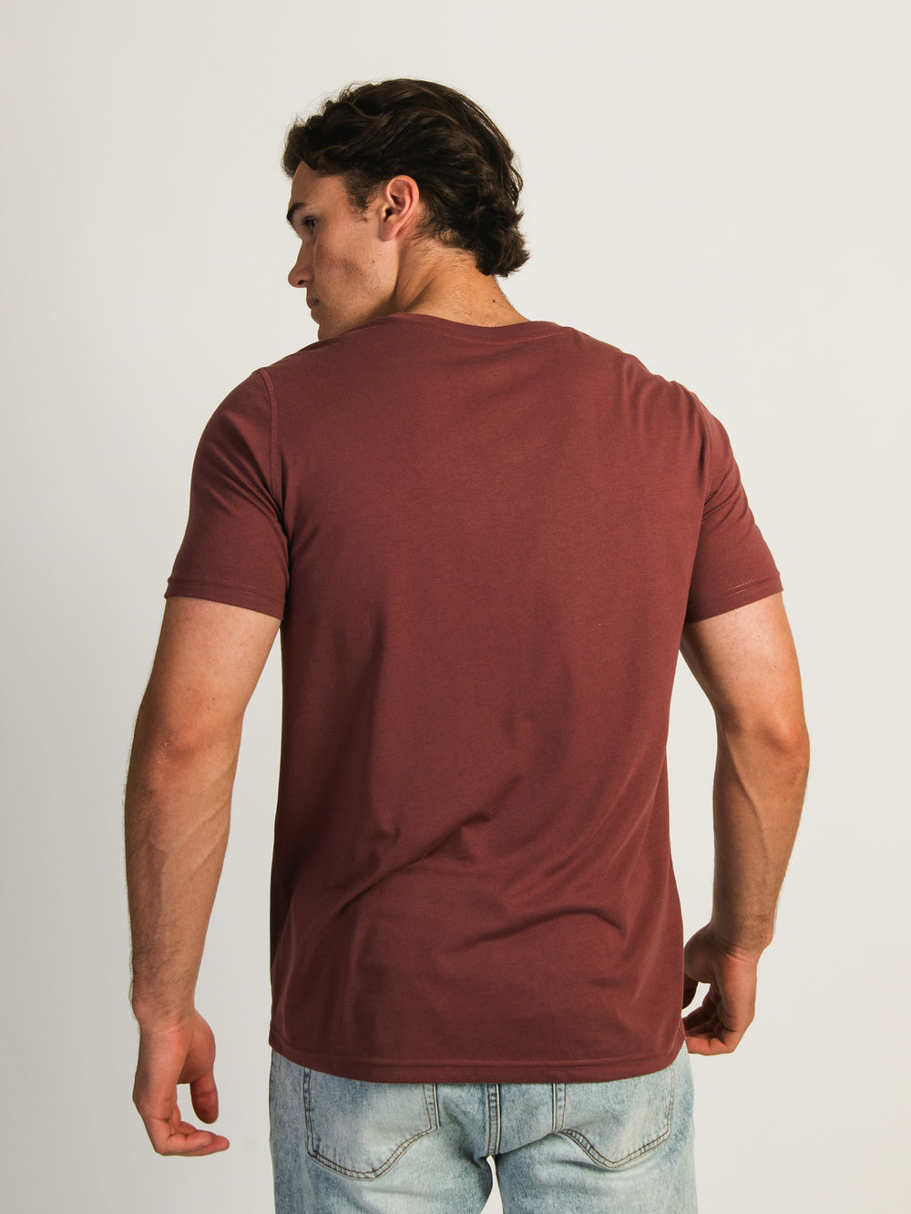 VICTOR V-NECK TEE- SMOKEY MAUVE