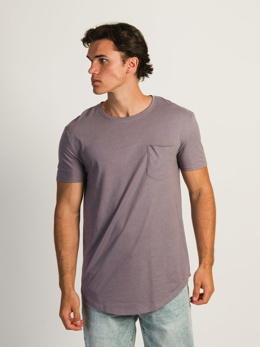 LONGLINE TEE- MAUVE