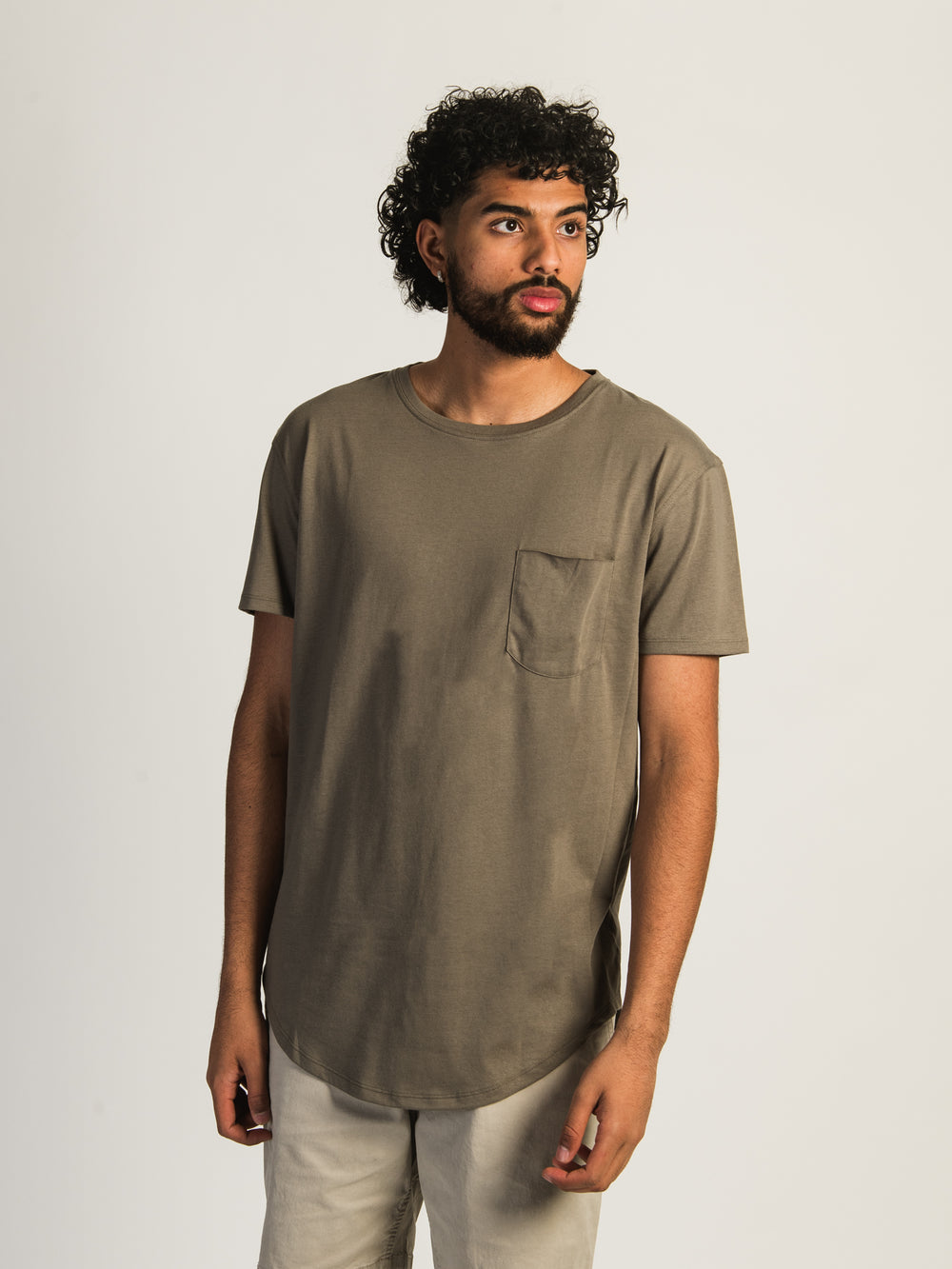 LONGLINE TEE - BROWN