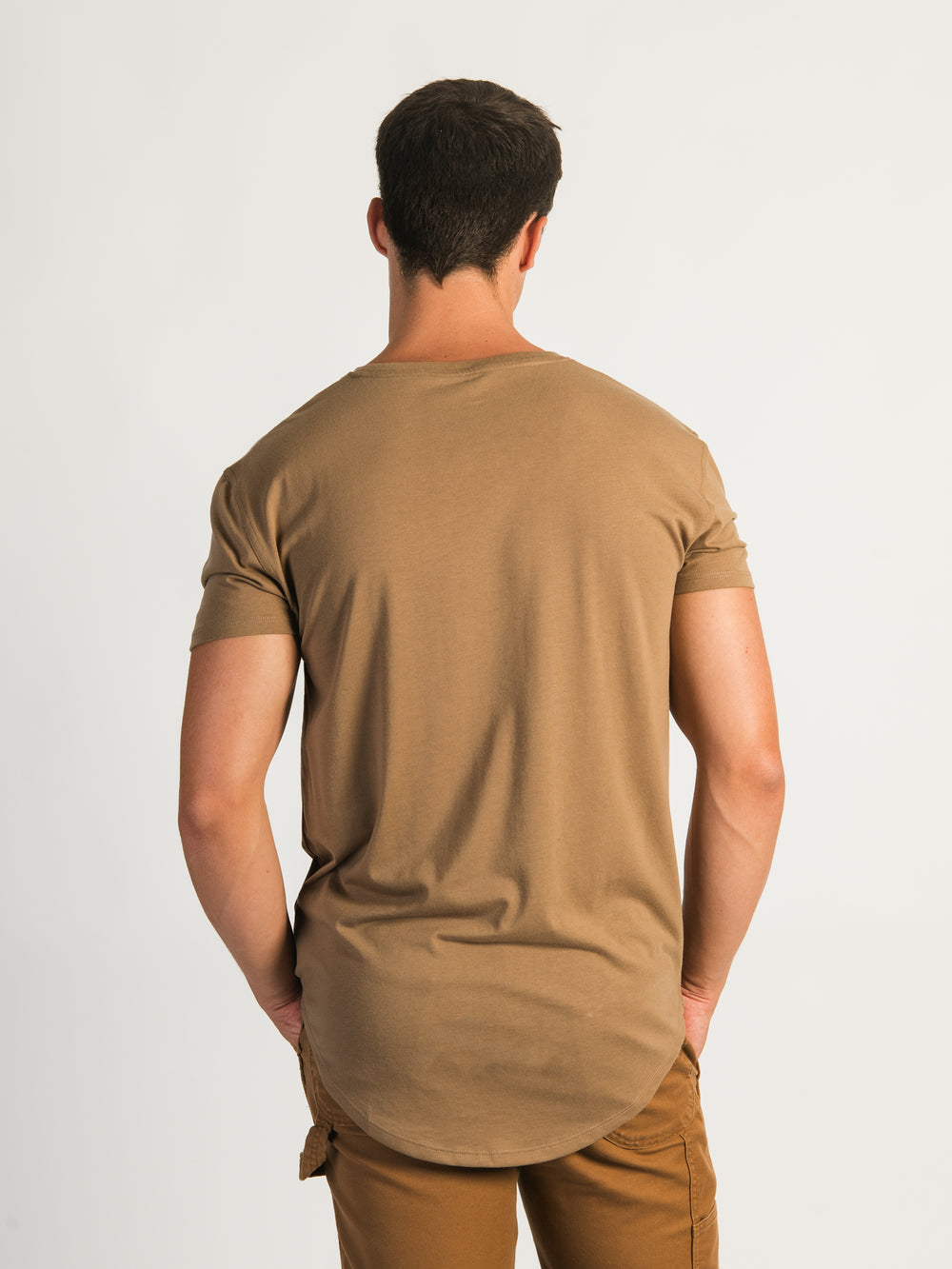 LONGLINE TEE  - BEIGE