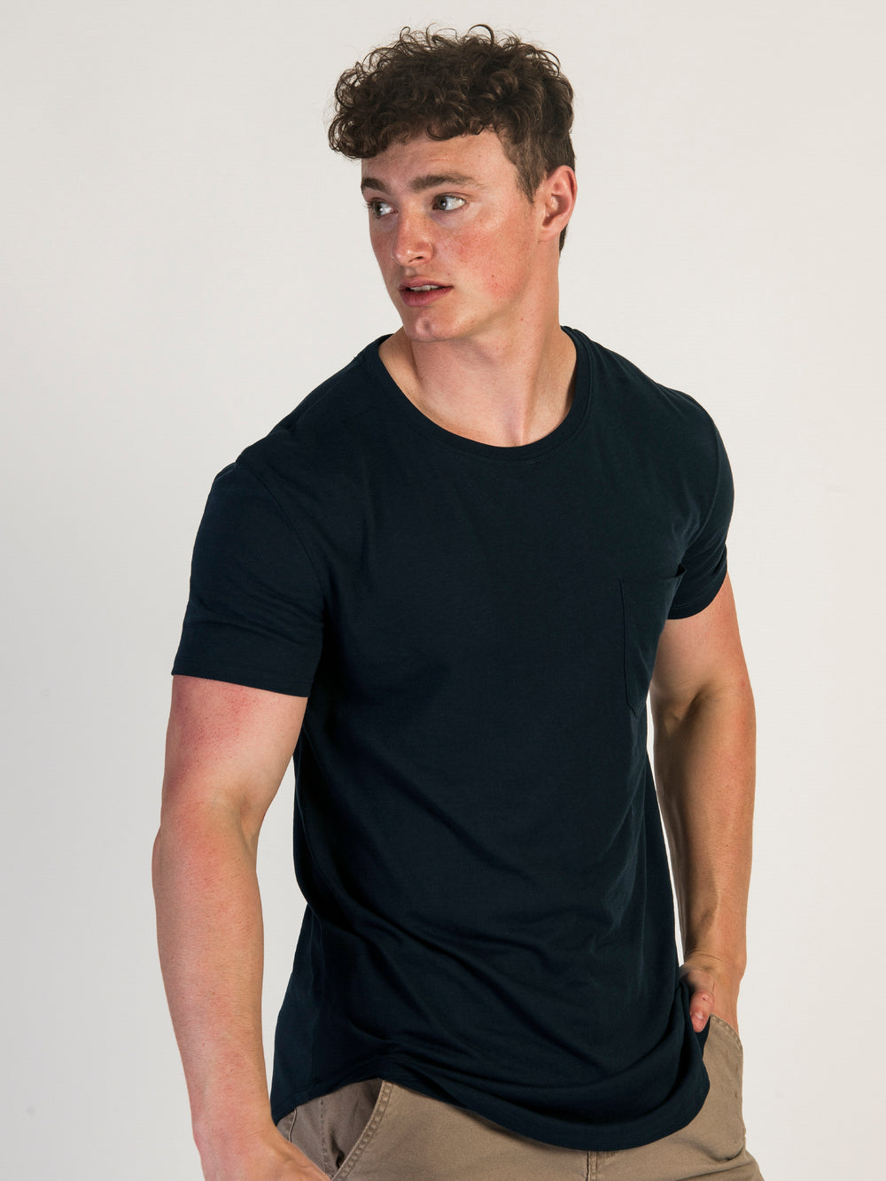 LONGLINE TEE  - NAVY