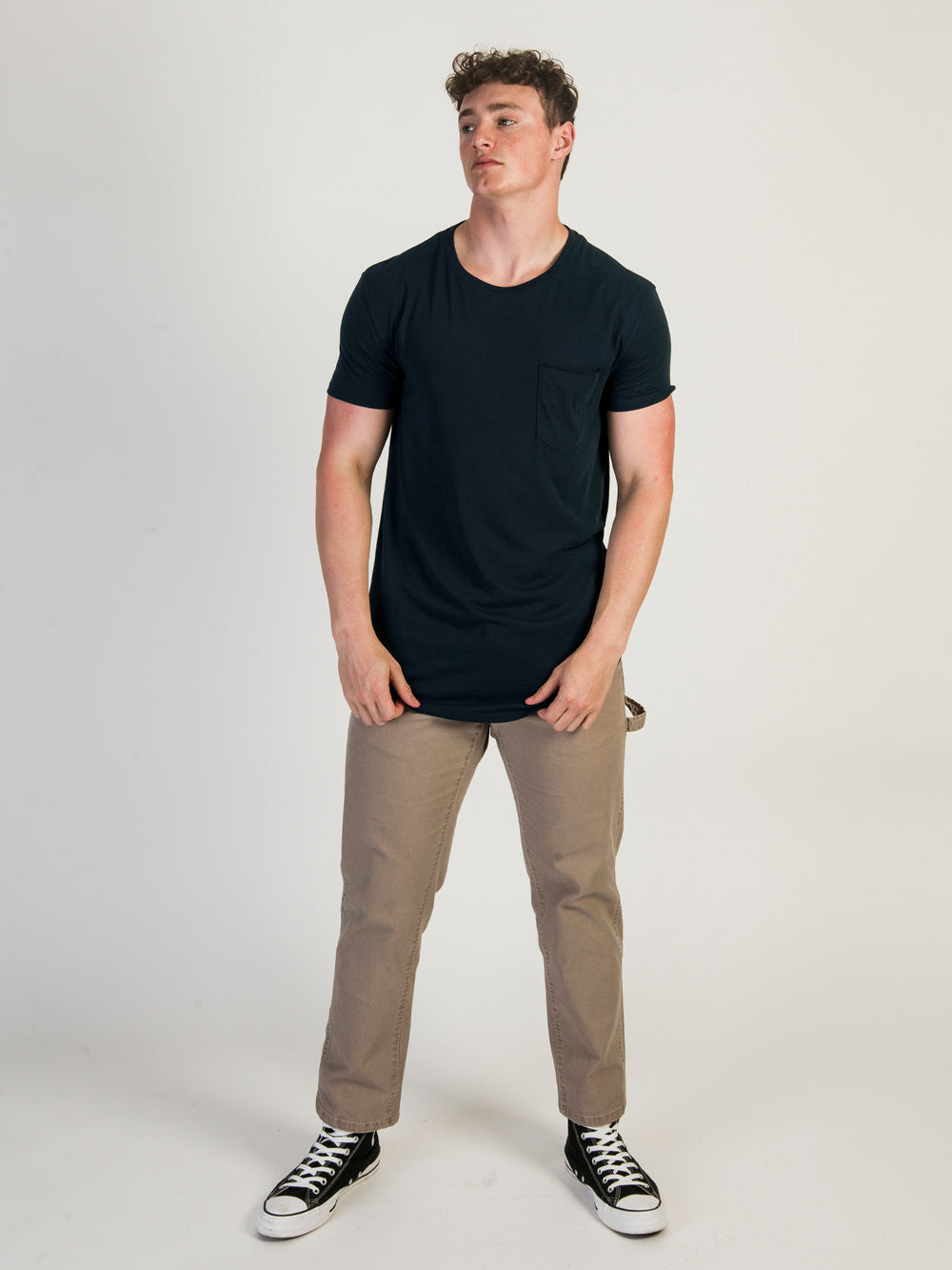 LONGLINE TEE  - NAVY