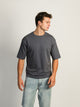 BOXY FIT TEE- DUSTY BLUE