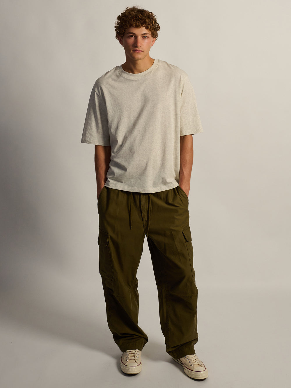 SHORT CUT TEE - OATMEAL