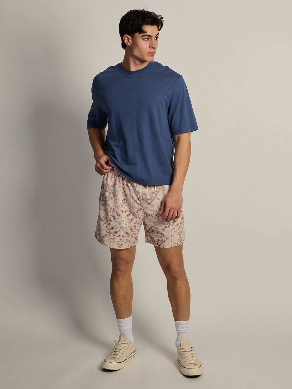 SHORT CUT TEE - VINTAGE BLUE