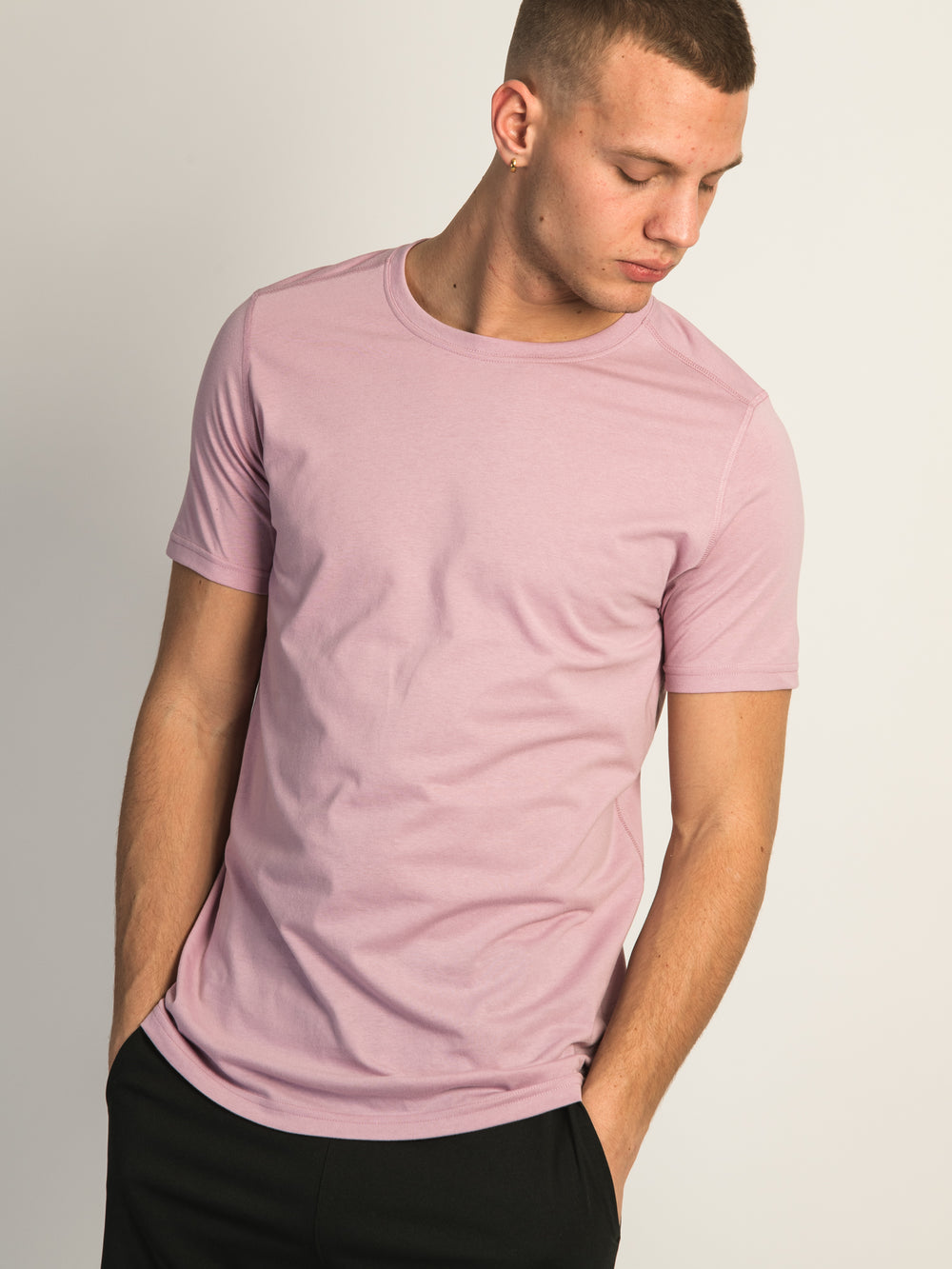 VICTOR CREWNECK TEE - DUSTY ROSE