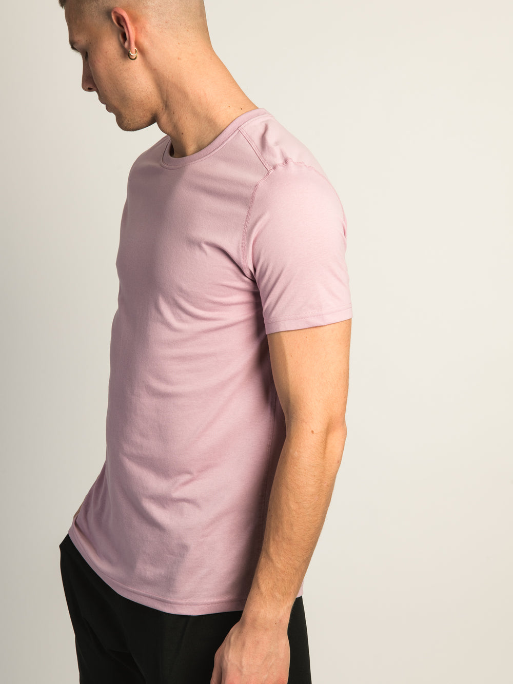VICTOR CREWNECK TEE - DUSTY ROSE