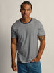 BOATHOUSE STRIPED VICTOR CREWNECK TEE - CARBON NAVY BOATHOUSE - Boathouse USA