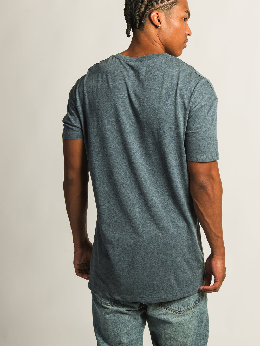 LONG FIT TEE- NAVY