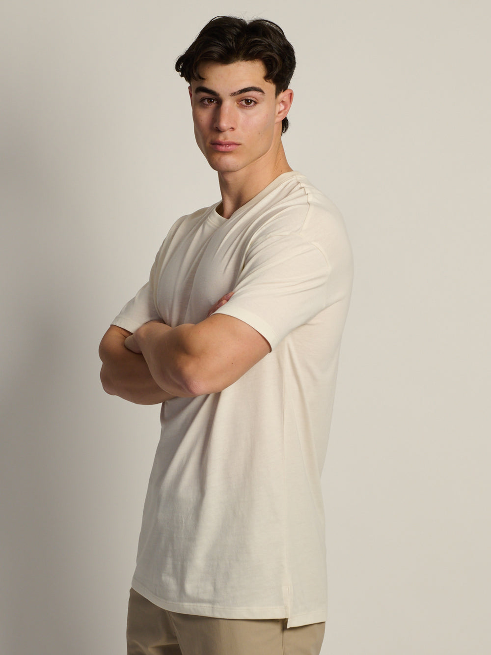 LONG FIT TEE - OFF WHITE
