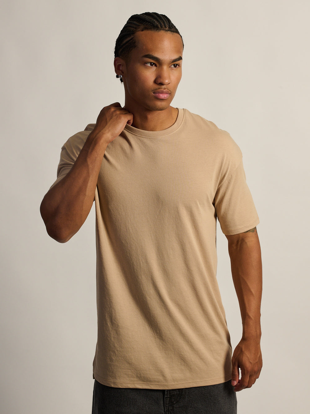 LONG FIT TEE - SAND