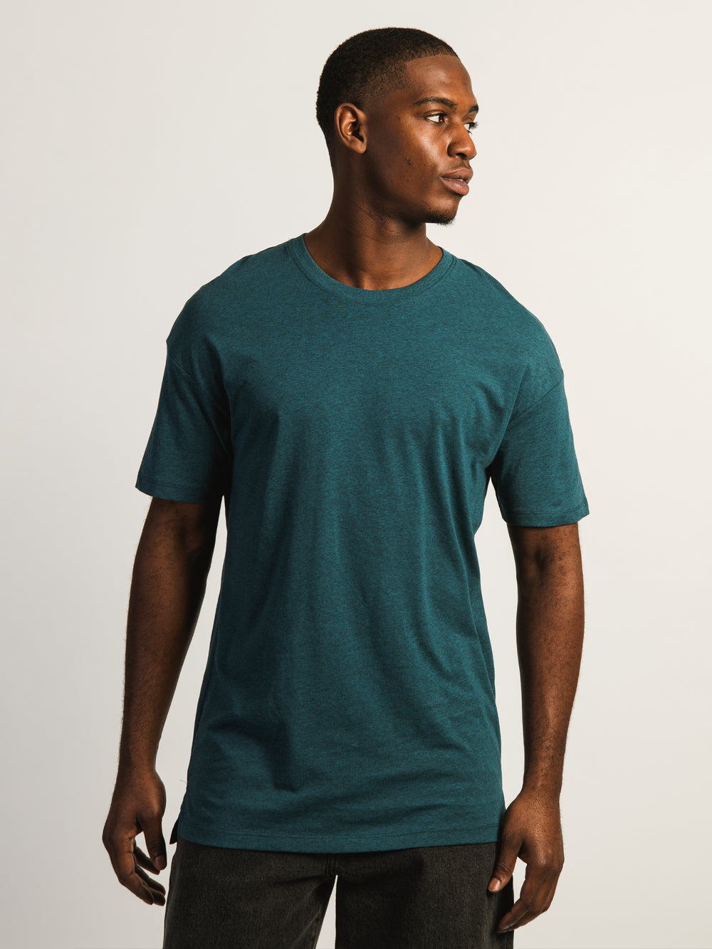LONG FIT TEE - HEATHER TEAL