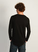 LONG SLEEVE LONGLINE TEE - BLACK