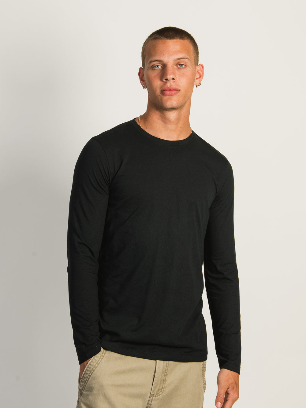 LONG SLEEVE CREWNECK TEE- NAVY