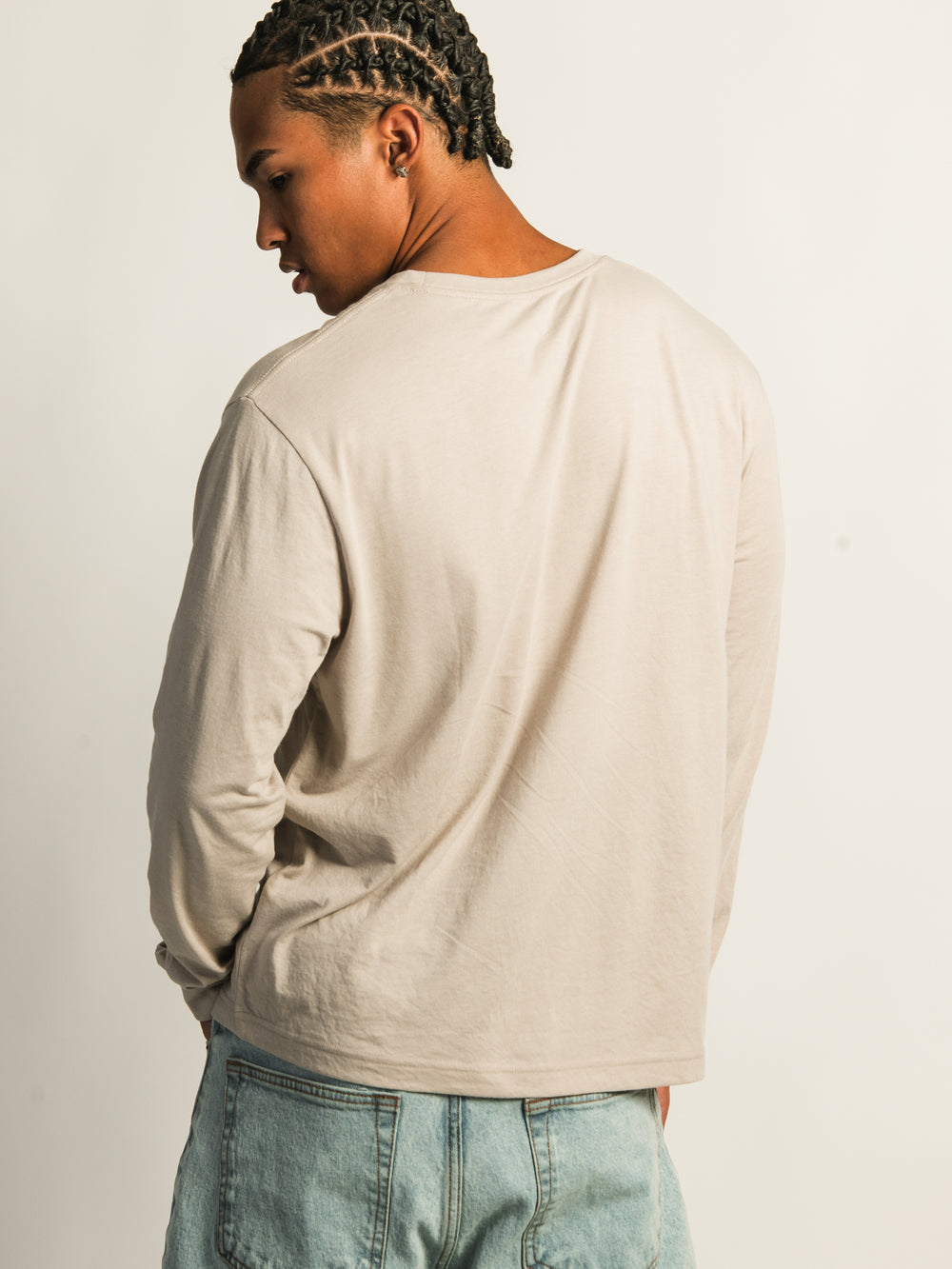 LONG SLEEVE TEE - PEBBLE