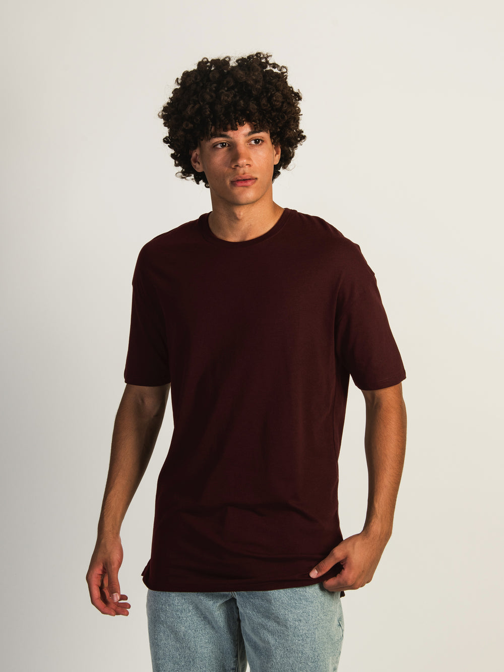 LONG FIT TEE - PLUM