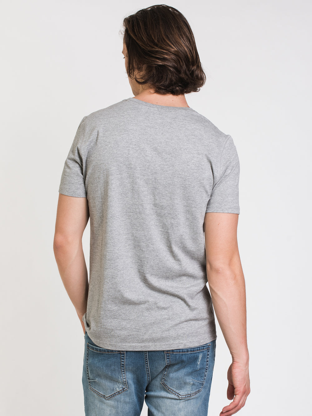 VICTOR V-NECK TEE - GREY MIX