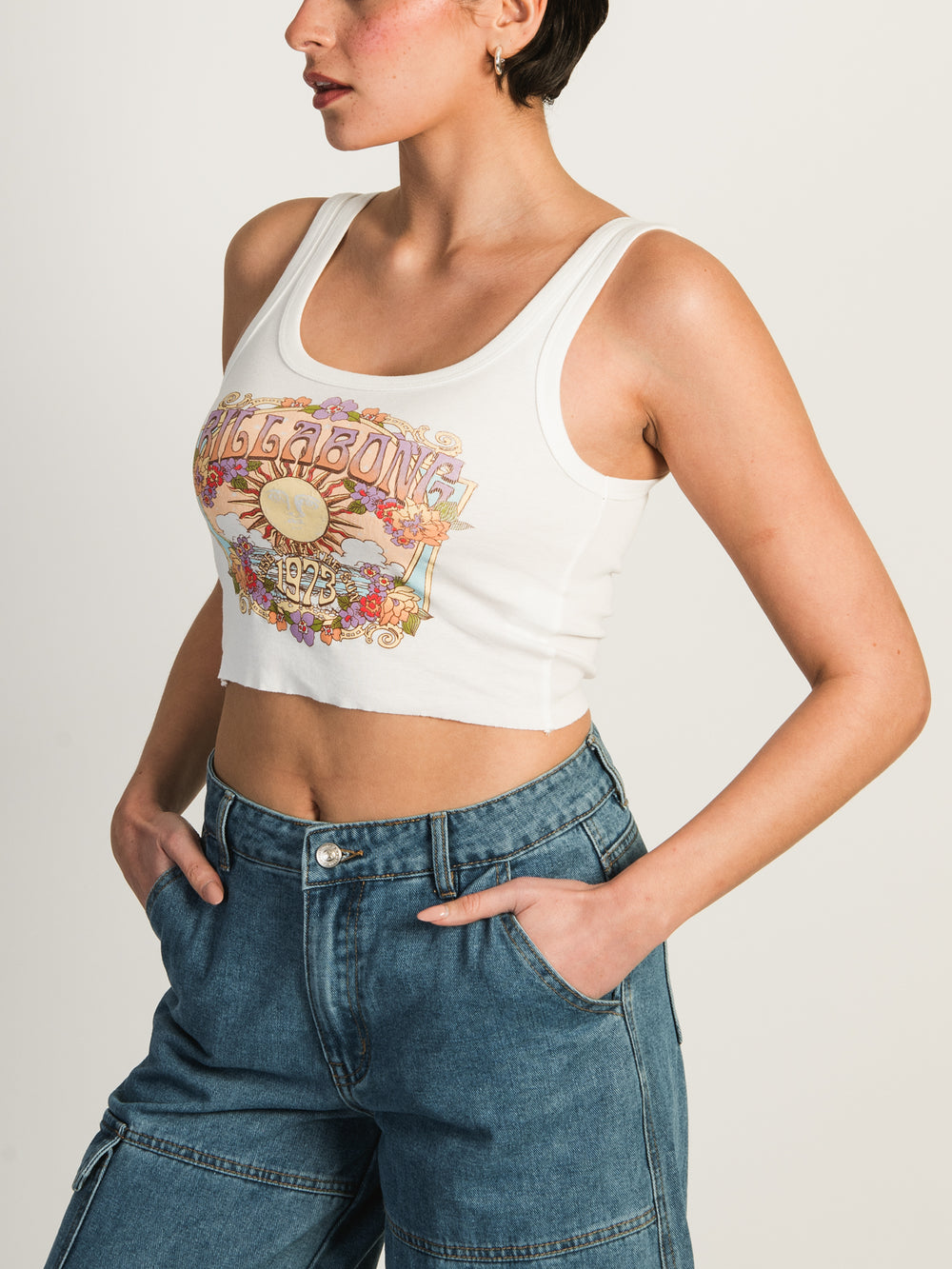 BILLABONG RAY OF SUNSHINE CROP TANK TOP