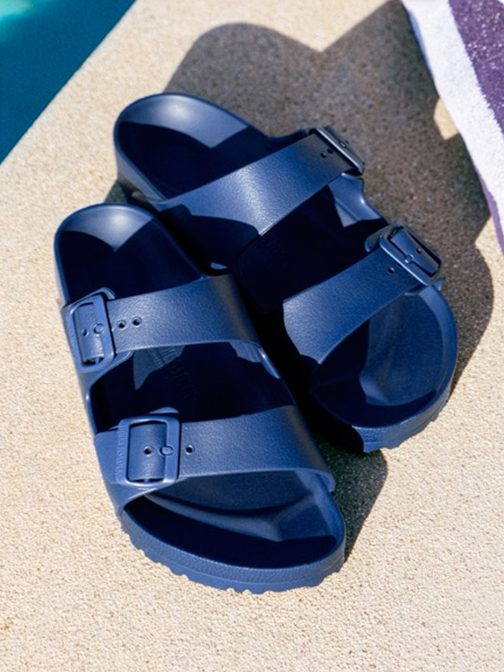 MENS BIRKENSTOCK ARIZONA EVA SANDALS - REGULAR - NAVY