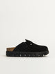 WOMENS BIRKENSTOCK BOSTON CHUNKY SUEDE - BLACK BIRKENSTOCK - Boathouse USA