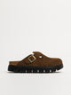 WOMENS BIRKENSTOCK BOSTON CHUNKY SUEDE - DARK TEA BIRKENSTOCK - Boathouse USA