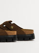 WOMENS BIRKENSTOCK BOSTON CHUNKY SUEDE - DARK TEA BIRKENSTOCK - Boathouse USA