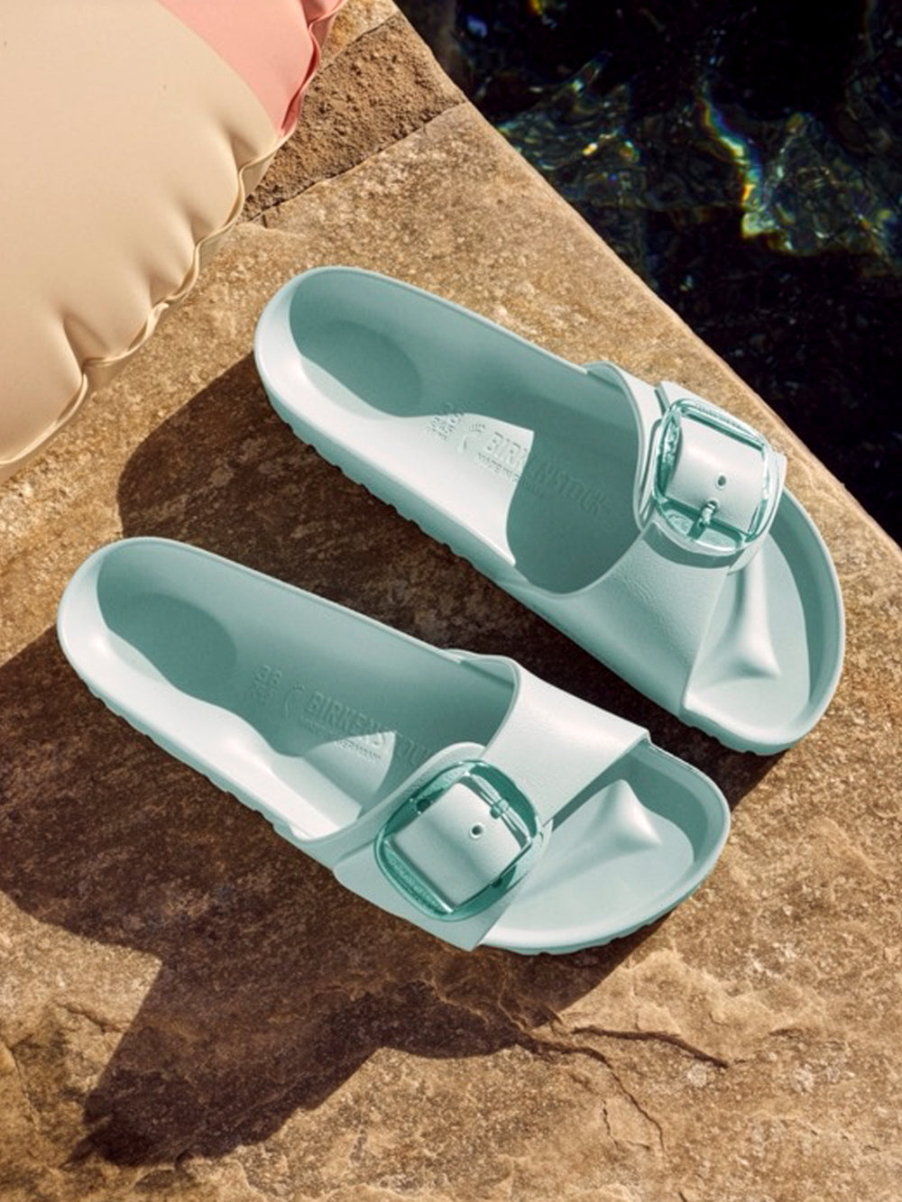 WOMENS BIRKENSTOCK MADRID BIG BUCKLE EVA SANDALS - MEDIUM/NARROW - AQUA