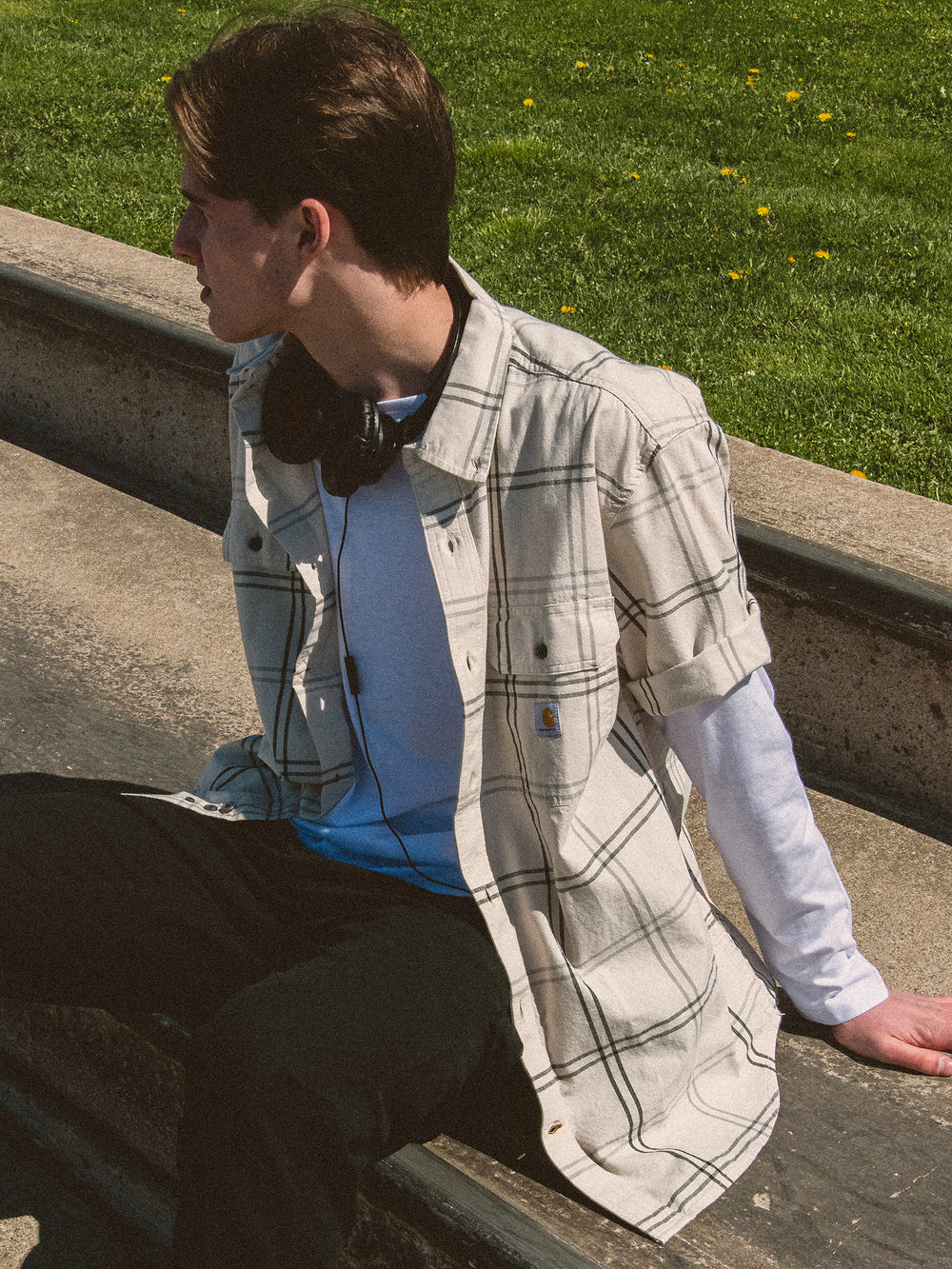 CARHARTT LOOSE FIT SHORT SLEEVE PLAID SHIRT