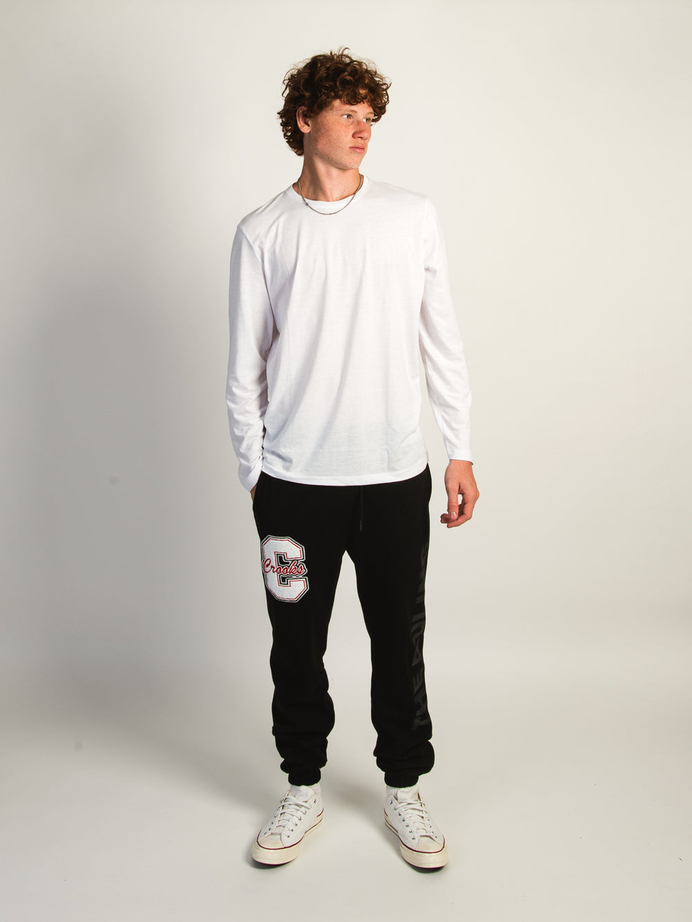 CROOKS & CASTLES GOTHIC EMBROIDERED JOGGER