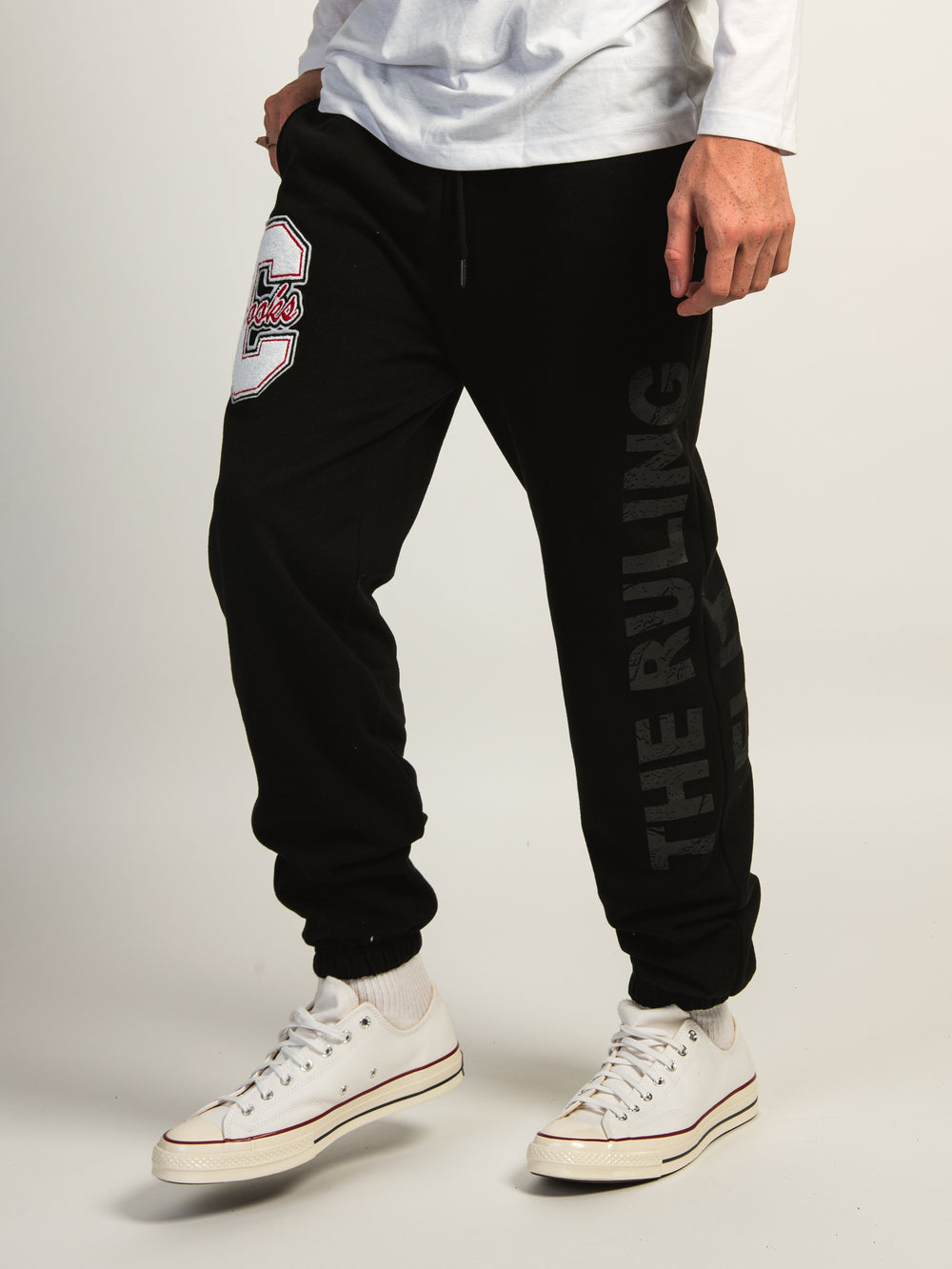 CROOKS & CASTLES GOTHIC EMBROIDERED JOGGER