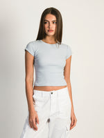 HARLOW RIBBED BABY TEE - BABY BLUE