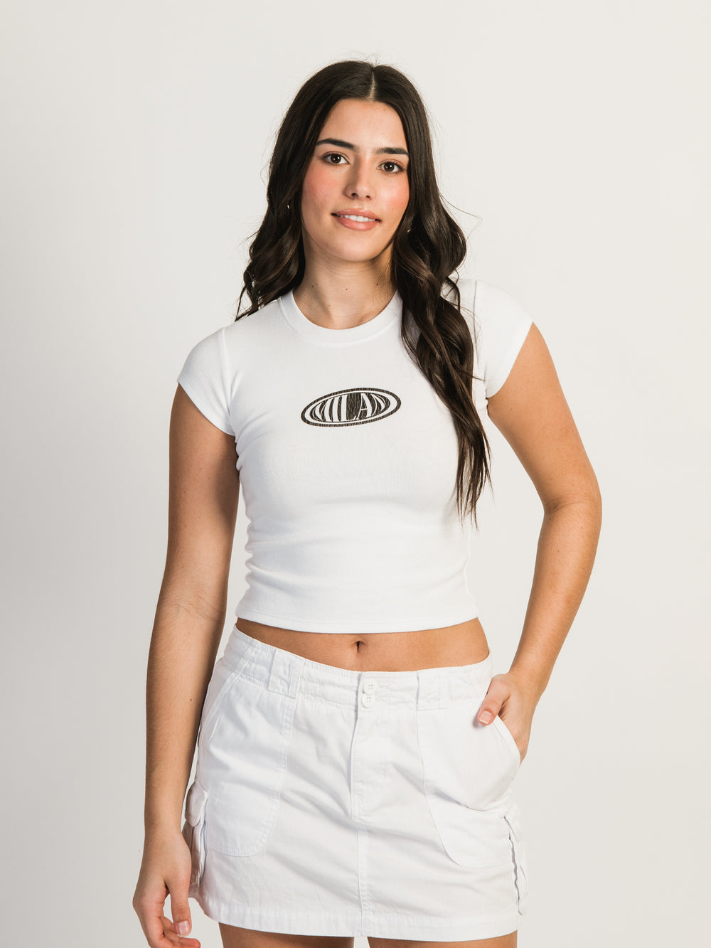 HARLOW FLAT RIB BABY GRAPHIC TEE - MILAN