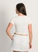 HARLOW SQUARE NECK SEAMLESS TEE - WHITE HARLOW - Boathouse USA