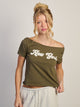 HARLOW CATE TEE - OLIVE HARLOW - Boathouse USA