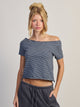 HARLOW CATE TEE - DENIM