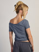 HARLOW CATE TEE - DENIM