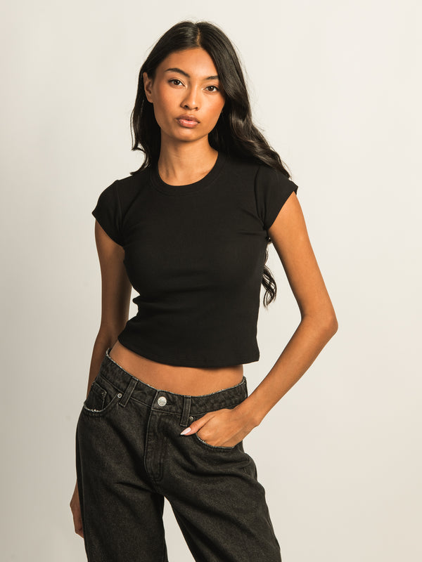 HARLOW ESSENTIAL RIBBED BABY TEE