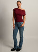 HARLOW SLOANE TEE - BURGUNDY