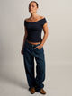 HARLOW CLAIRE TEE - NAVY