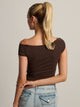 HARLOW CLAIRE TEE 88 - BROWN