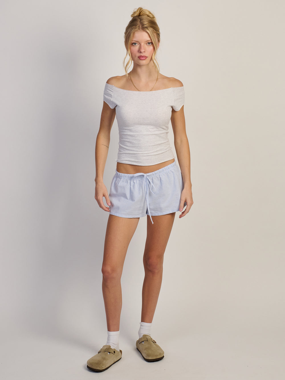 HARLOW CLAIRE TEE - MELANGE